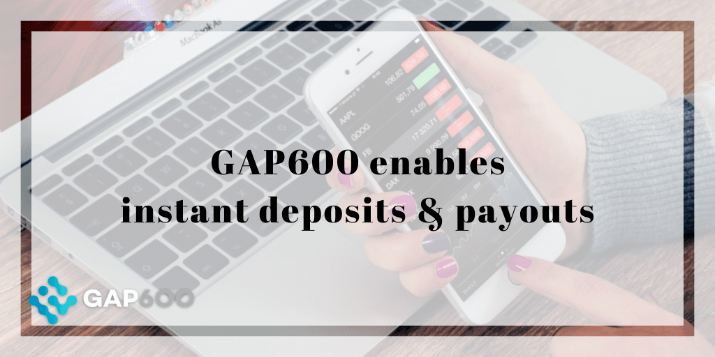 GAP600 enables instant crypto deposits